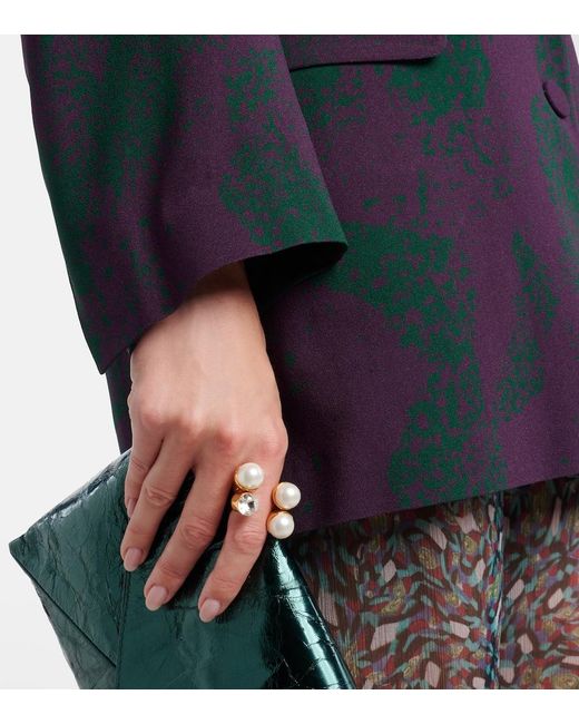 Dries Van Noten Metallic Embellished Ring