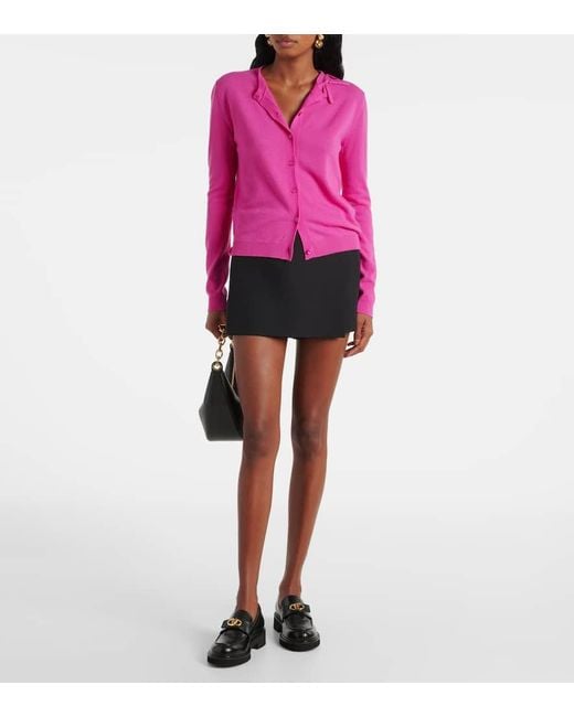 Valentino Pink Wool Cardigan