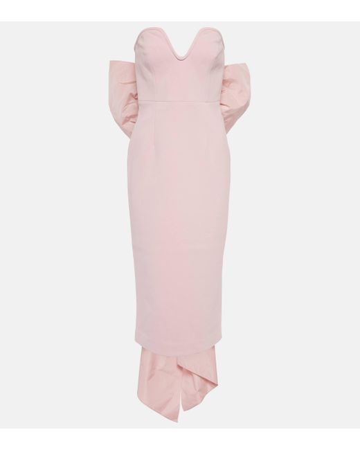 Rebecca Vallance Pink Bridal Annabelle Strapless Midi Dress