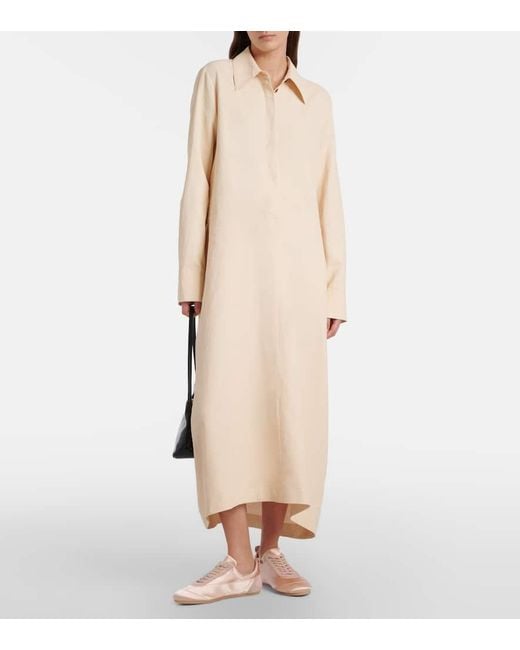 Jil Sander Pink Sneakers Floor Aus Satin Mit Veloursleder