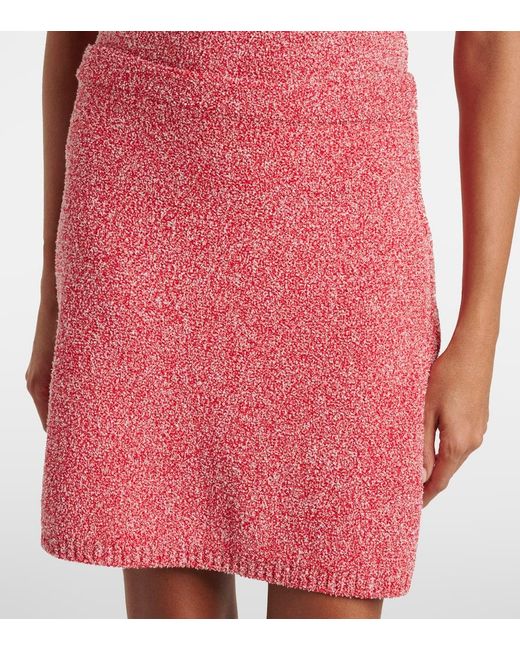 Ferragamo Pink Cotton-Blend Miniskirt