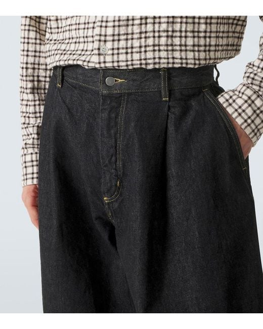 Studio Nicholson Black Puch Barrel-Leg Jeans for men
