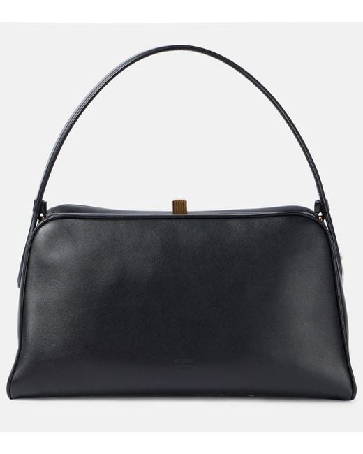 Khaite Black Cate Leather Shoulder Bag