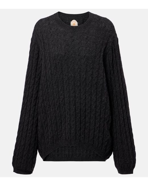 Jardin Des Orangers Black Wool And Cashmere Sweater