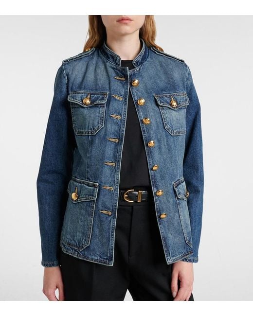 Nili Lotan Blue Geraldine Denim Jacket