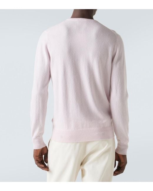 Allude Pink Cashmere Sweater for men
