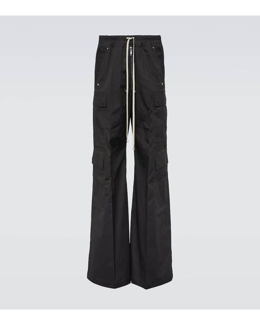 Pantalones anchos Bela de mezcla de algodon Rick Owens de hombre de color Black
