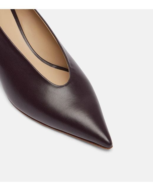 Le Monde Beryl Brown Pumps Babouche Aus Leder