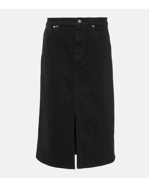 Proenza Schouler Black White Label Sloan Denim Midi Skirt