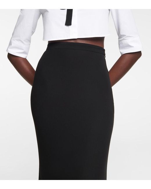 Valentino Black Silk Maxi Skirt