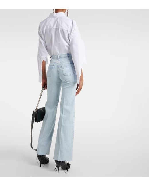 Jeans flared Modern Dojo de tiro alto 7 For All Mankind de color Blue
