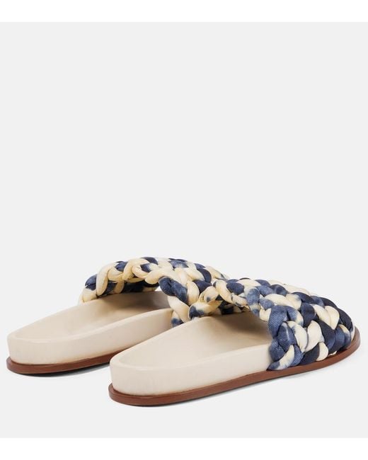 Chloé Blue Chloe Kacey Tie-dye Woven Slides