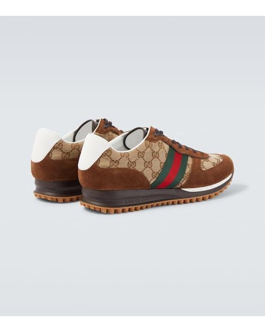 Gucci Brown Re-Motion Sneaker, Suede for men