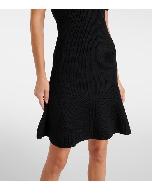 Patou Black Minikleid Aus Wolle Und Kaschmir