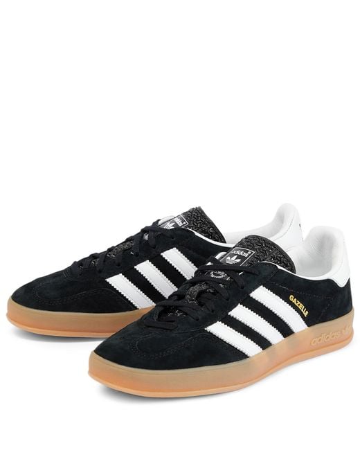 adidas Gazelle Indoor Suede Sneakers in Black | Lyst