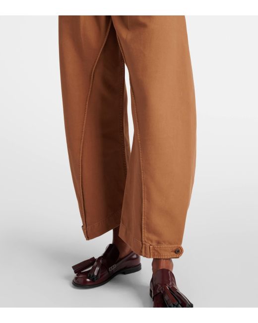 J.W. Anderson Brown Twisted Seam Cotton Wide-Leg Pants