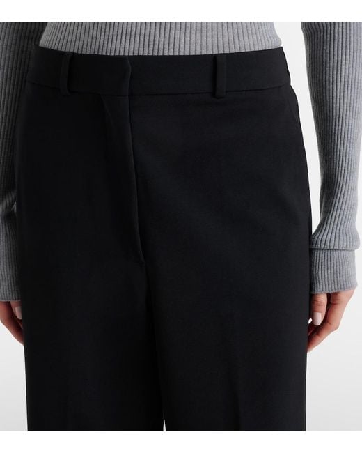 Sportmax Black Vetusta Crepe Wide-Leg Pants