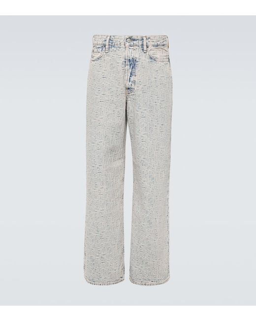 Jeans a gamba larga 1981M di Acne in Gray da Uomo