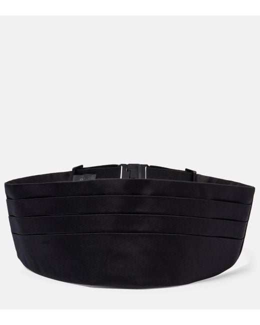 Dolce & Gabbana Black Silk Smoking Belt