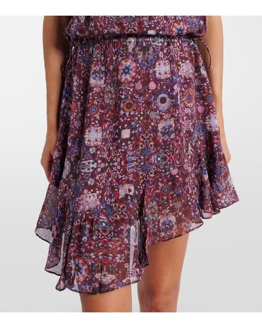 Isabel Marant Purple Betty Floral Halterneck Minidress