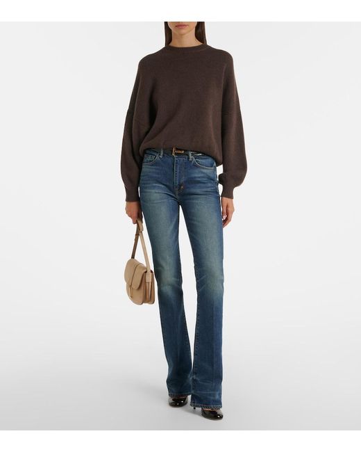 Tom Ford Natural Kara Small Suede Crossbody Bag