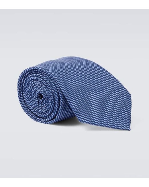 Giorgio Armani Blue Silk Tie for men