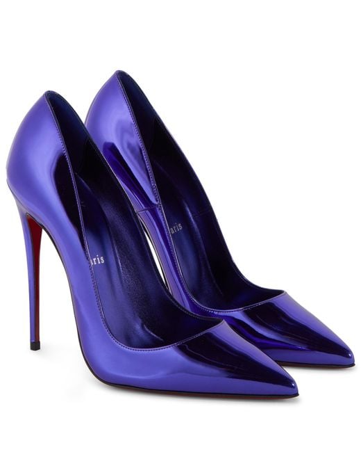 Christian Louboutin Purple Exclusive To Mytheresa – So Kate 120 Leather Pumps