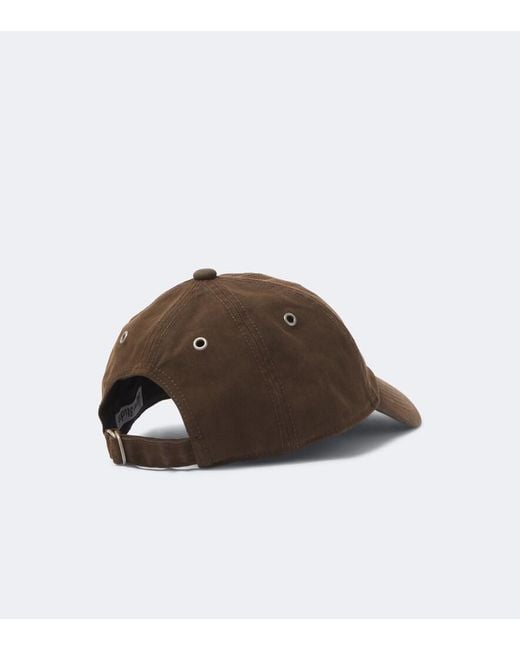 Acne Brown Logo Embroidered Baseball Cap for men