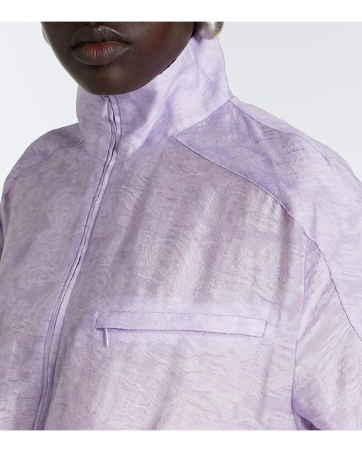 Christopher Esber Purple Light Leak Jacquard Romper