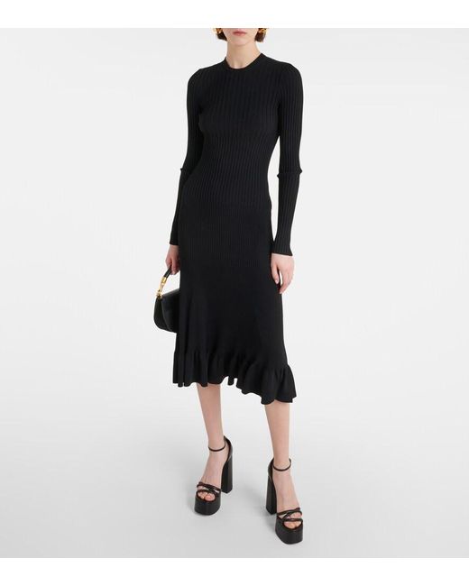Altuzarra Black Seyrig Ribbed-Knit Jersey Maxi Dress