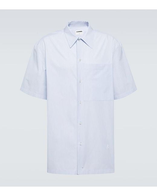 Camisa Friday de algodon con raya diplomatica Jil Sander de hombre de color White