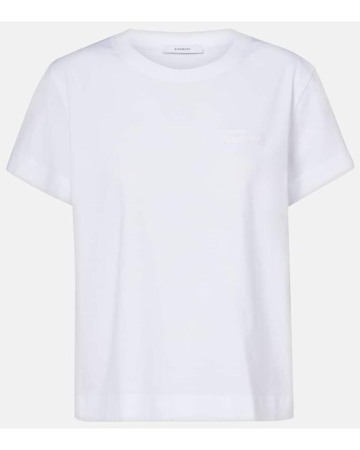 Givenchy White T-Shirt Aus Baumwoll-Jersey