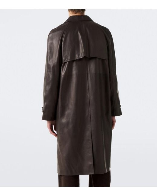 The Row Black Sitali Leather Car Coat for men