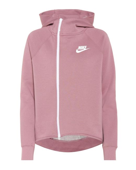 Nike Pink Tech Fleece Zipped Hoodie