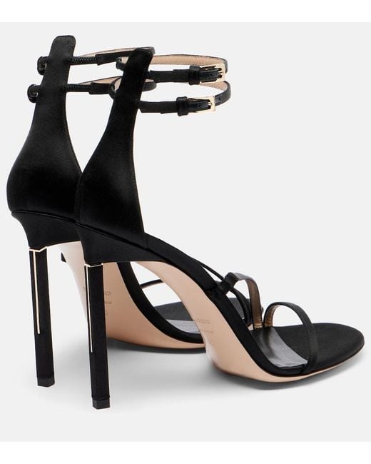 Tom Ford Black Satin Sandals