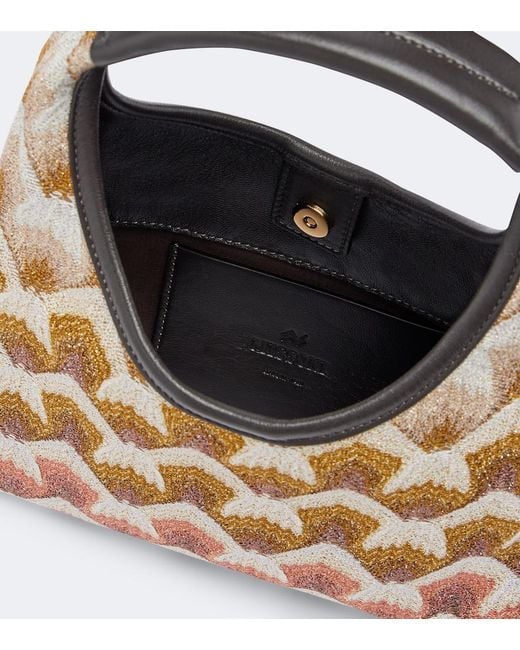 Missoni Pink Wave Small Lame Top-Handle Bag