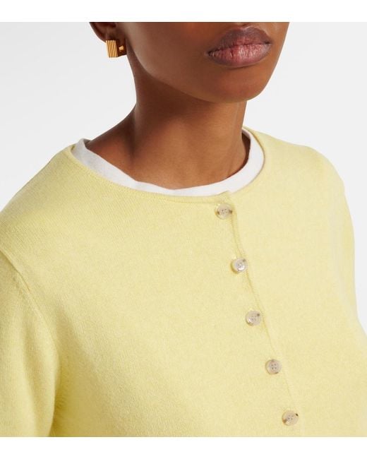 Jardin Des Orangers Yellow Cotton And Cashmere Cardigan