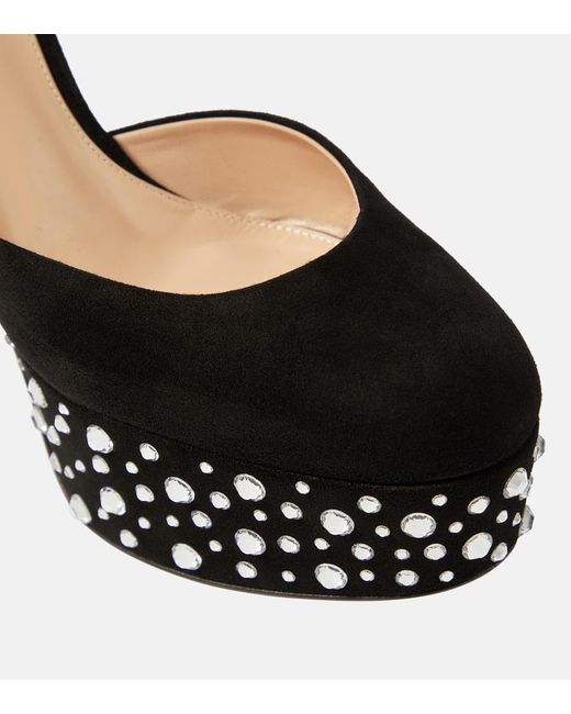 Pumps Crystal Holly D'Orsay di Gianvito Rossi in Black