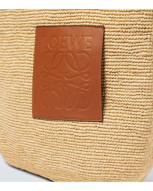 Loewe Metallic Paula's Ibiza Slit Large Anagram Raffia Tote Bag for men