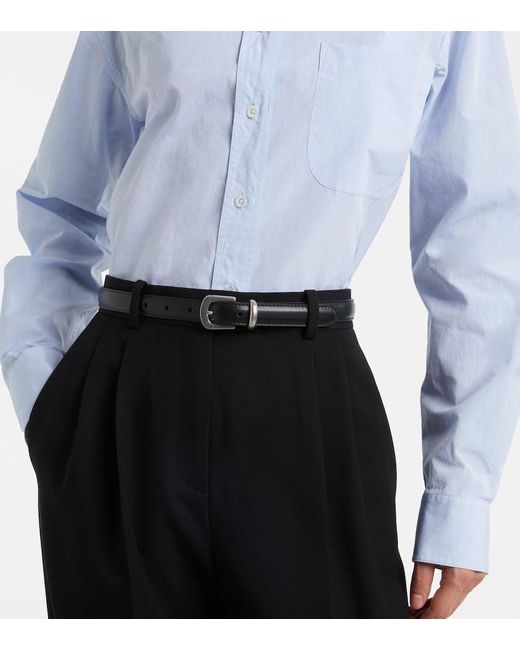 The Row Black Ring Leather Belt