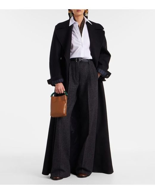 Dries Van Noten Brown Tote Bag Micro Aus Leder