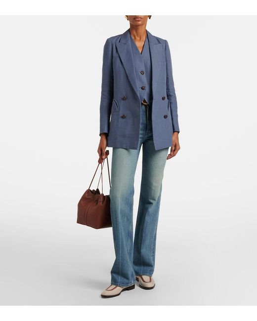 Blazé Milano Blue Everynight Linen Blazer