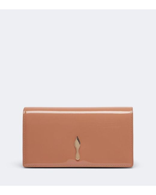 Christian Louboutin Brown Bettina Patent Leather Clutch