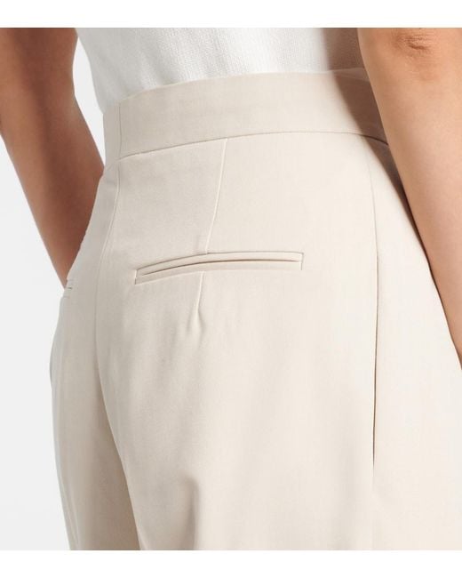 Pantaloni A Gamba Larga A Vita Alta di AYA MUSE in Natural