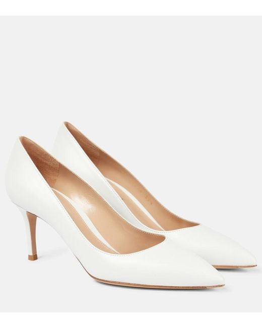Gianvito Rossi White Gianvito 70 Leather Pumps