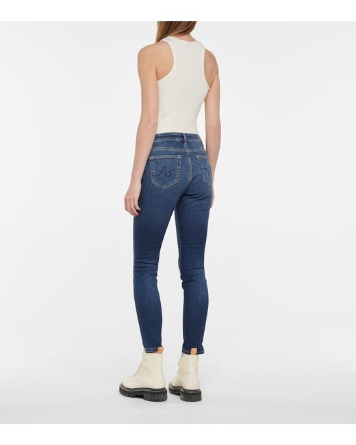AG Jeans Blue Legging Ankle Mid-Rise Skinny Jeans