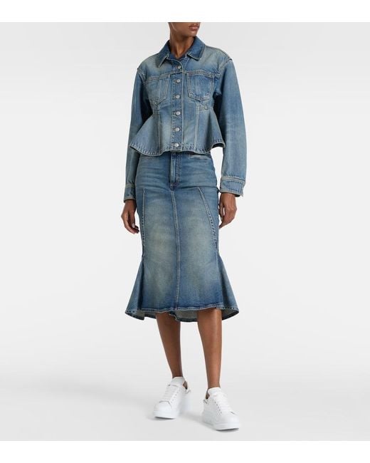 Alexander McQueen White Sneakers Oversized Aus Leder