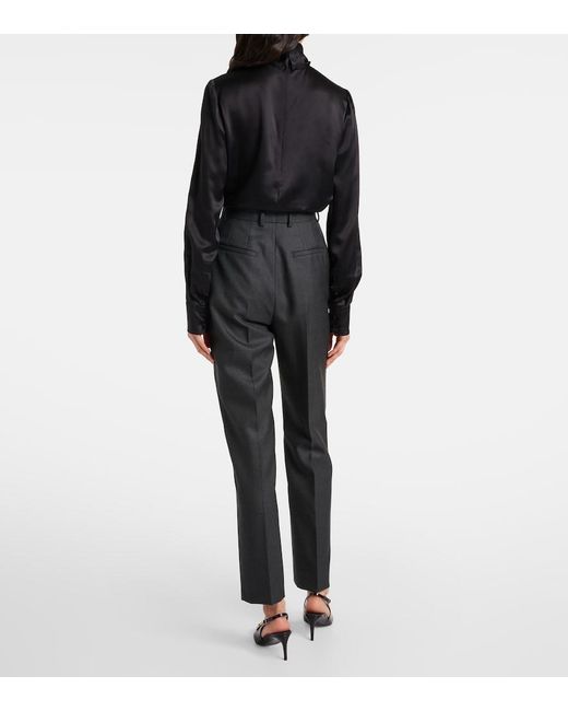 Dolce & Gabbana Gray Wool Slim Pants