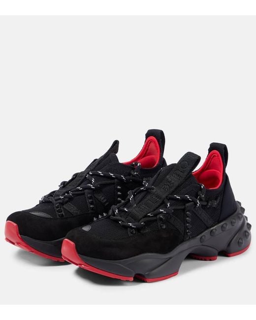 Christian Louboutin Sneakers Trailnrun Mit Veloursleder in Black für Herren