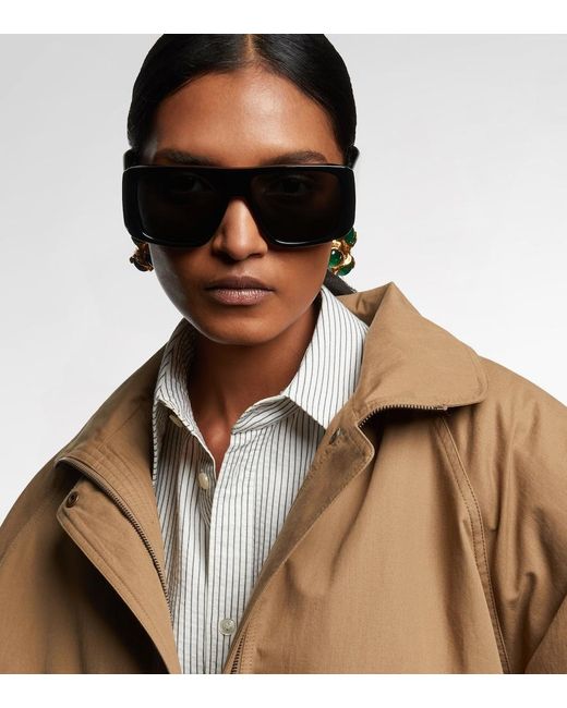 Saint Laurent Blue Sl 832 Flat-Top Sunglasses